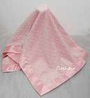 Carters Pink Minky Dots & Satin baby blanket 30 x 40 EE