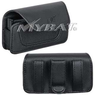 BLACK LEATHER CASE POUCH COVER 4 HTC XV6850 TOUCH PRO  