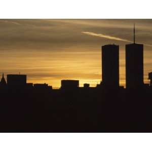  Silhouette of the Manhattan Skyline and World Trade Center 