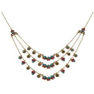  Michal Negrin Alluring 3 Layered Necklace Beautifully Crafted 