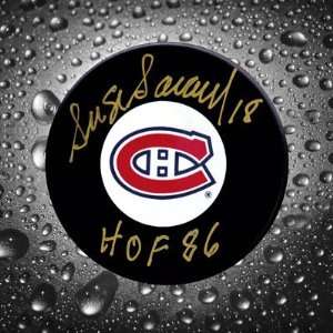Serge Savard Montreal Canadiens Autographed Puck