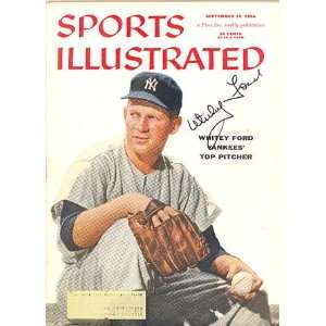 Whitey Ford Autographed Sports Illustrated Magazine September 10, 1956