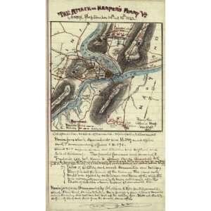 Civil War Map The attack on Harpers Ferry Va., by Jackson, September 