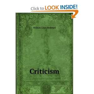  Criticism William Crary Brownell Books