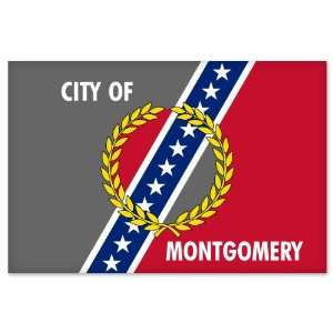 Montgomery Alabama City Flag car bumper sticker window decal 5 x 3