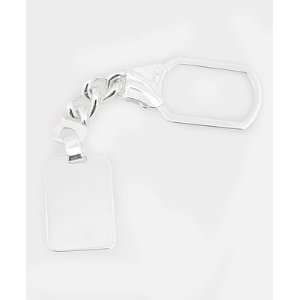  Sterling Silver Engravable Keychain Jewelry