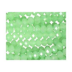  Green Opal Crystal Faceted Rondelle 6mm Beads Arts 