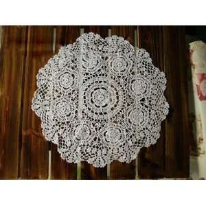  Vintage Round Hand crochet Doily/Place mat 010 01