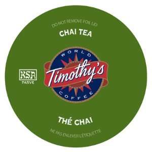 Timothys World Coffee Chai Tea K Cups Grocery & Gourmet Food