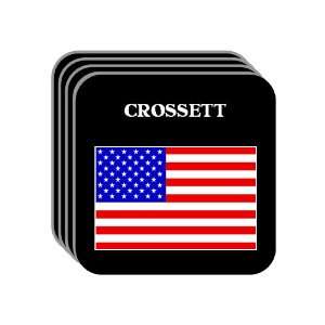  US Flag   Crossett, Arkansas (AR) Set of 4 Mini Mousepad 