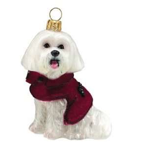 Joy to the world diva dog Maltese Christmas ornament