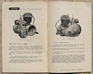 EXCELSIOR 125cc & 197cc MOTORCYCLES Handbook 1952/53  