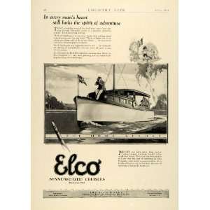  1927 Ad Elco Cruisette Standardized Cruisers House Boats Yachts 