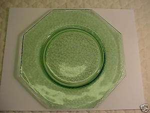 Smith By Cracky 8 Octagonal Green Crackle Plate  