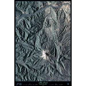  Mt. Hood and the Columbia River Gorge satellite map/print 