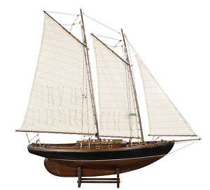 Large Friendship Schooner Yacht Wood Model Sailboat 47  