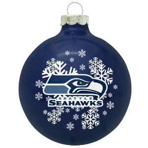  SEATTLE SEAHAWKS (2 5/8 In Diameter) Glass Logo CHRISTMAS 