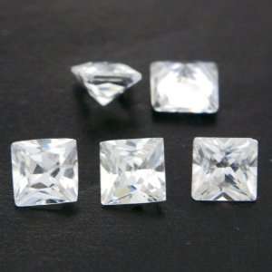   cut 6*6mm 20pcs White Cubic Zirconia Loose CZ Stone Lot Jewelry
