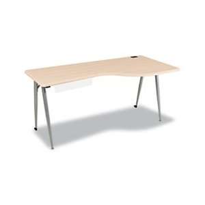  iFlex Series Full Table, 65w x 31d x 29h, Teak/Silver 