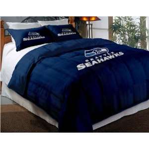  Seattle Seahawks Applique Full Twin Comforter Set with 