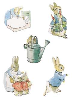 Beatrix Potter Peter Rabbit Baby Rabbits Mommy 25 Wallies Wall 