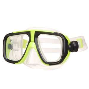  Scuba dive mask tempered glass lens   yellow Sports 