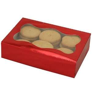 1 lb. Red Foil Cookie Box, 5/pkg.