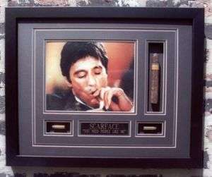SCARFACE AL PACINO WITH CIGAR & BULLETS FRAMED 16X20  