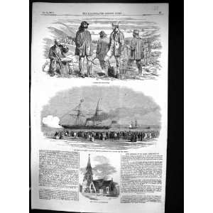 1855 Clothing Navvies Prince Wales Steam Ship Blackwall 