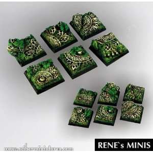  Square Bases Elven Temple Ruins Square Bases 25mm (5 
