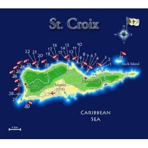  St Croix Dive Map