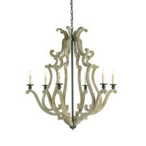  Currey and Company 9636 Durand 6 Light Chandelier in Old 