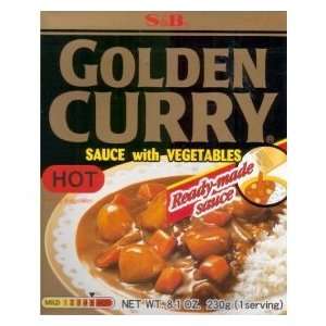 Golden Curry Sauce With Vegetables 8.1oz , 230g (Hot) (5 Packs)