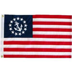  U.S. Yacht Ensign Flag 16X24 Inch Nylon Patio, Lawn 