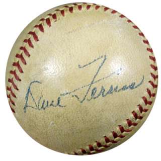 Ted Williams & Dave Ferriss Autographed Baseball Signed in 1940s PSA 