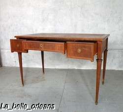 FINE AND ELEGANT FRENCH LOUIS XVI DESK LEATHER TOP  