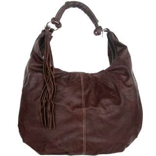 Sasha New York Mottled Brown Fringed Handbag Tote New  