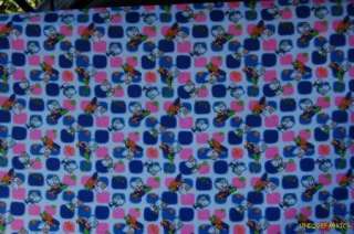 Hello Kitty Pink Blue on Ctn Poplin Fabric  