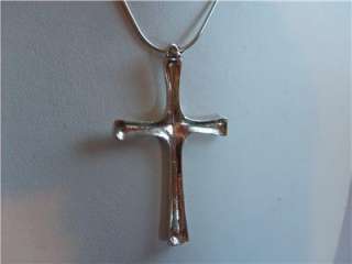 Vintage Taxco S/Silver Cross Necklace Marked TC 925  