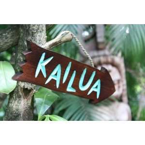  KAILUA DRIFTWOOD SIGN 12   POOL DECOR Patio, Lawn 