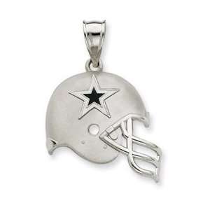  Sterling Silver Dallas Cowboys Enameled Helmet Charm 