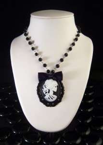 Day of the Dead Girl Silhouette Framed Necklace 630 F  