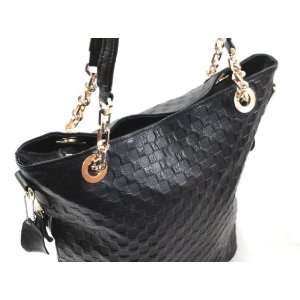  Genuine Leather Black Damier Women Handbags Beauty