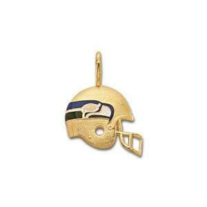  14ky and enamel Seattle Seahawks football helmet charm 