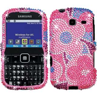   FACEPLATE HARD CASE COVER SAMSUNG FREEFORM 3 R380 FLOWERS PINK  