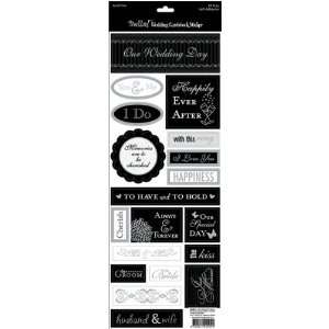  Wedding Foiled Cardstock Stickers Phrases 