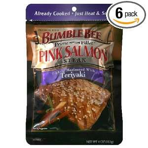 Bumble Bee Prime Filet Teriyaki Pink Salmon Steak, 4 Ounce Packages 