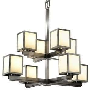  Simple Windows Two Tier Chandelier by Justice Design Group 