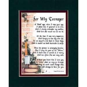  My Teenager A Gift For A Teen, Son Or Daughter. Touching 8x10 Poem 