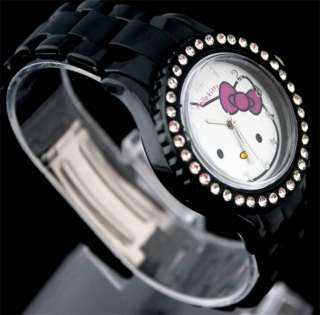 New HelloKitty Girl Lady Women Crystal Wrist Watch,Xmas Gift, DK6 BK 